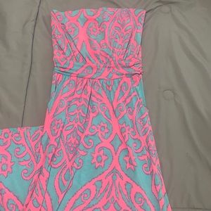 Strapless maxi dress